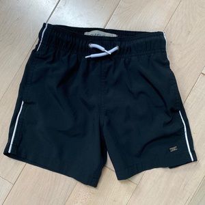 Harmonqlo boys black white stripe pockets swimming shorts